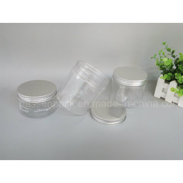 100g Clear Plastic Cream Bottle with Aluminum Screw Cap (PPC-PPJ-35)